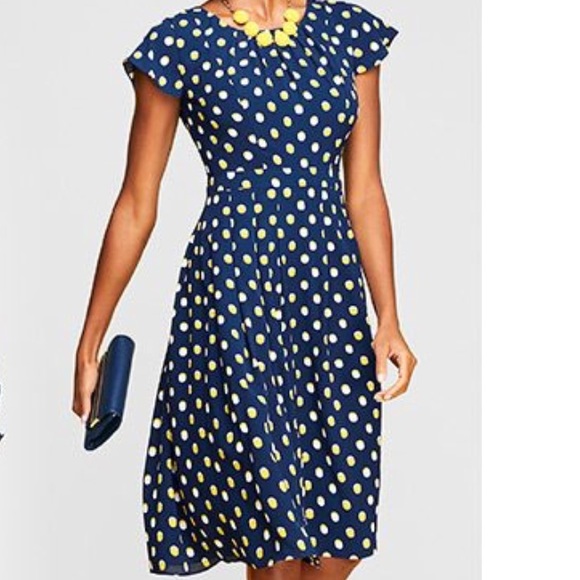 talbots polka dot dress
